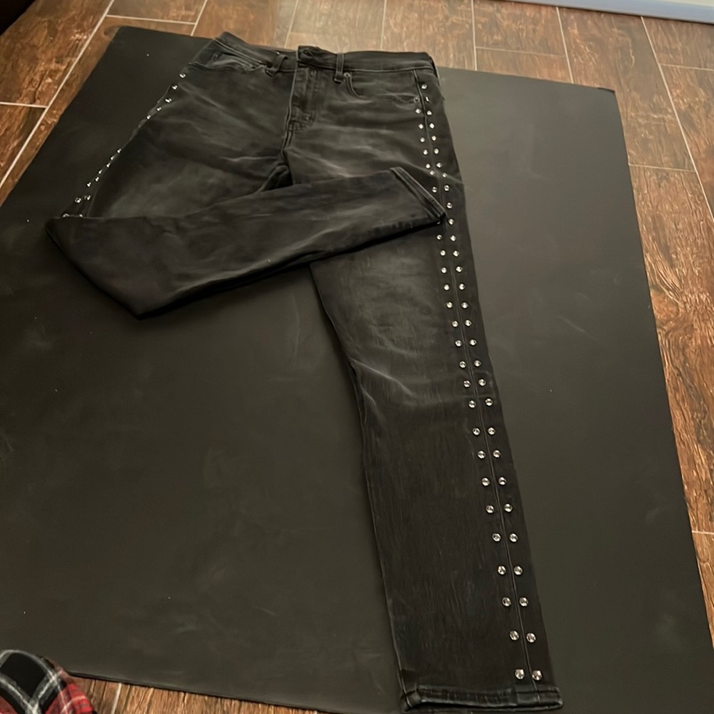 Levi’s Rhinestone Black Mile High Super Skinny Jeans